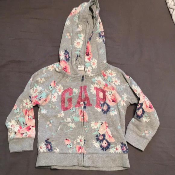 GAP Other - Toddle girls Floral baby gap zip up sweatshirt